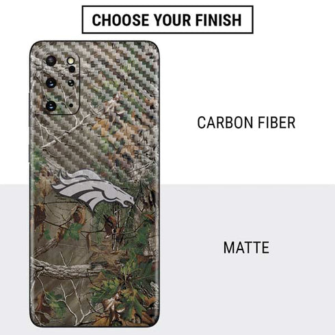NFL Denver Broncos Realtree Xtra Green Camo Galaxy S20 Plus Skin